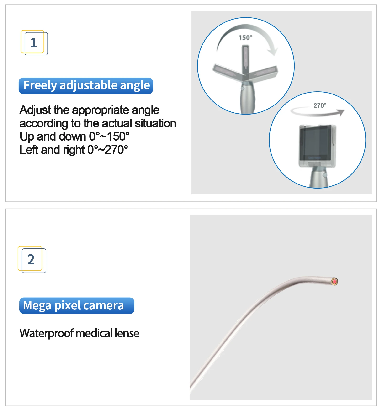 Reusable intubating laringoscopio 3.7/4.5mm video stylet for intubation portable médical estilete de videos set laryngoscopes