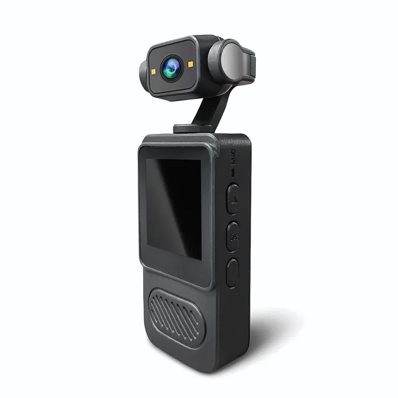 Black 1080P HD wearable sports POV camera 360° rotating lens clear windproof audio law enforcement recorder motorcycle black box