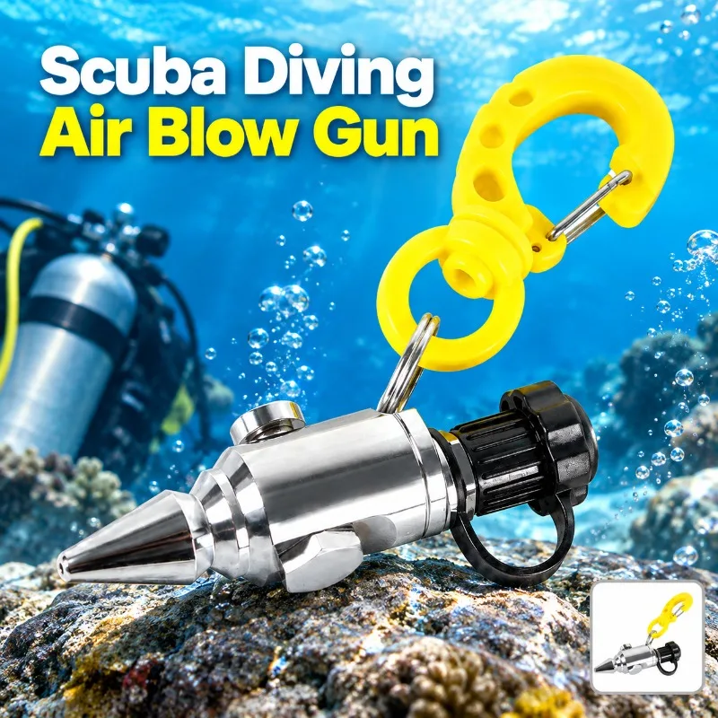 Diving Gear Air Blow Gun Metal Nozzle Blowing Maintenance Tool Low-pressure Inflation Tube Dust Cleansing Equipment Accessory