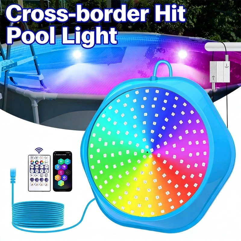 Magnetic Hanging Color Changing Underwater Swimming Pool Light With Remote Control For Swimming Pools And Water Parks