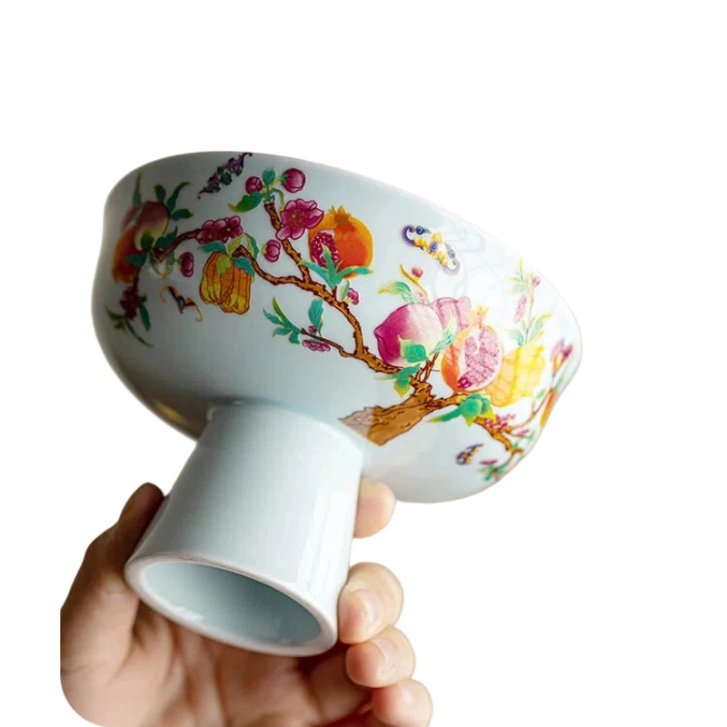 

Новая керамическая тарелка для фруктов на высоких ножках, древняя кондитерская тарелка, сервировочное блюдо для закусок, бытовая тарелка для еды, китайский чайный сервиз, ремесло