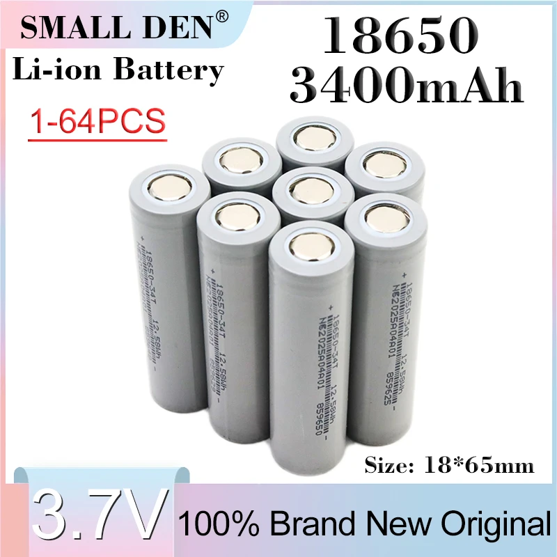 Nuevo Original 18650 3,7 V 3400mAh Li-ion batería recargable 5C alta potencia DIY 12v 24v 48v herramientas eléctricas scooter para linterna