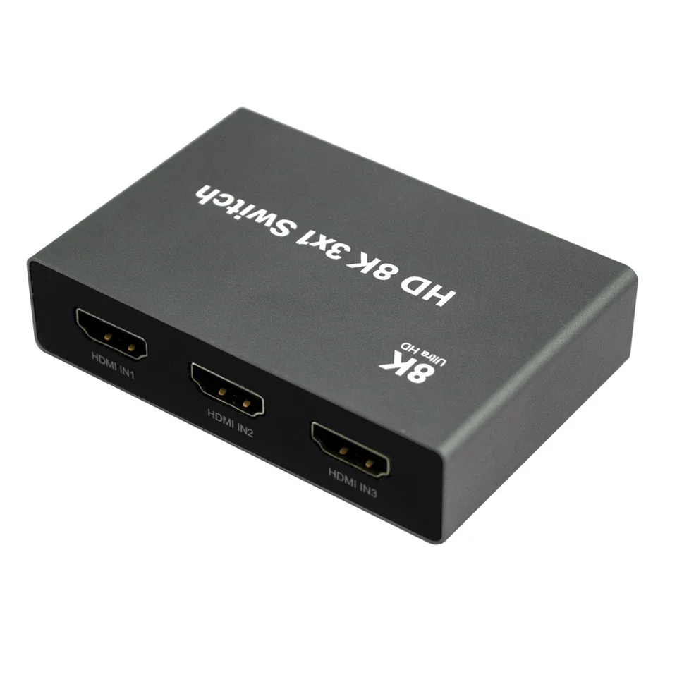 

For HDMI 2.1 Switcher 8K 60Hz 3-in-1 Out Video Splitters & Converters IR Remote Supports LPCMDTS Dolby Digital Dolby TrueHD