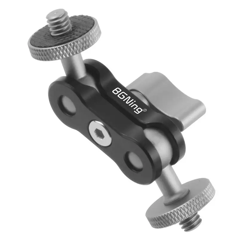 BGNin Mini Ball Head Mount Tripod Head-CNC aluminum alloy Low Profile Ballhead 360° 1/4'' Tilt for Phone/DLSR Camera/Mini Holder