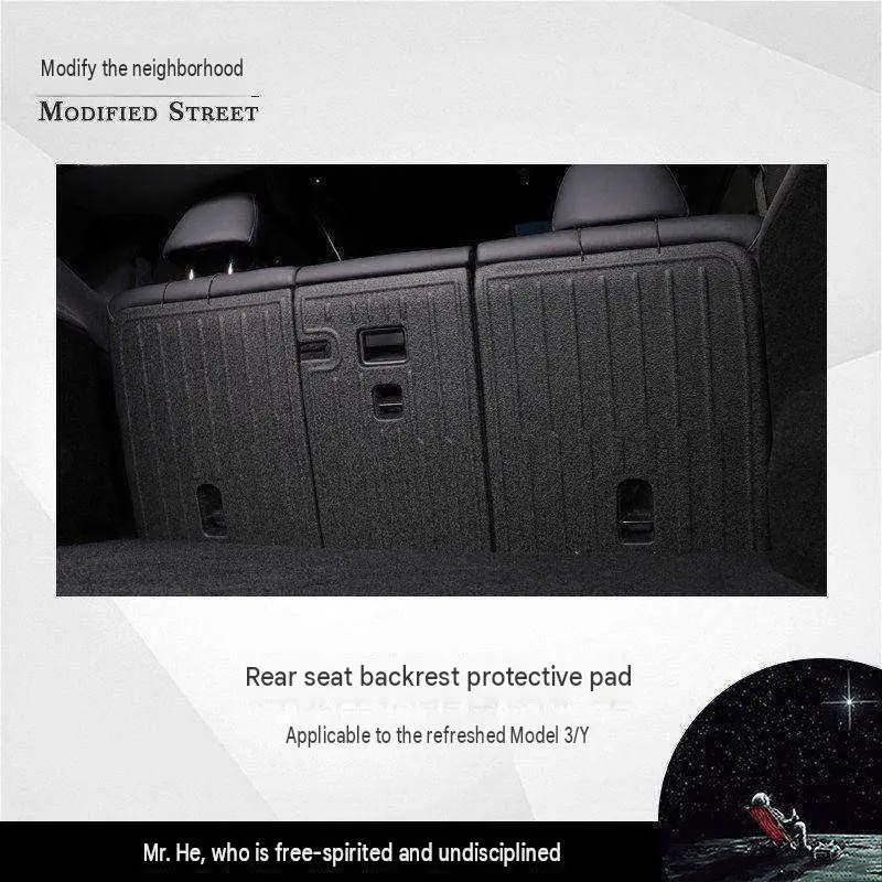 [Fast Shipping] New Model 3/Y Rear Seat Backrest Pad, Trunk Mat, Protective Anti-Kick Mat