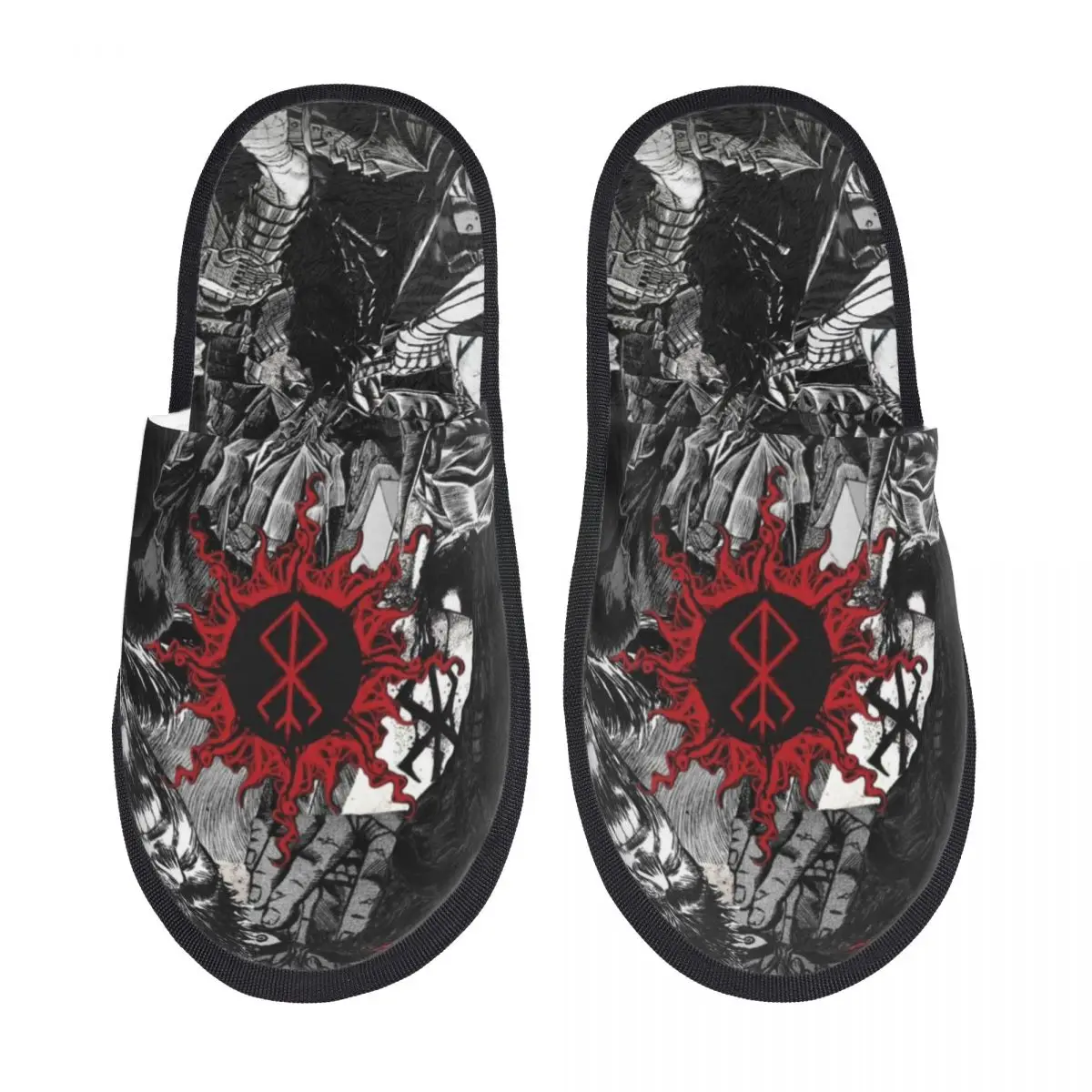 Japan Anime Berserk Guts Slippers Non-skid Soft Memory Foam Slides Bedroom