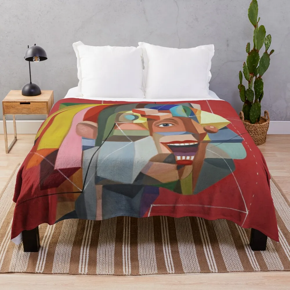 

George Condo, 1957 USA, Original Paintings by George Condo Throw Blanket Luxury Throw Vintage Bed covers Blankets