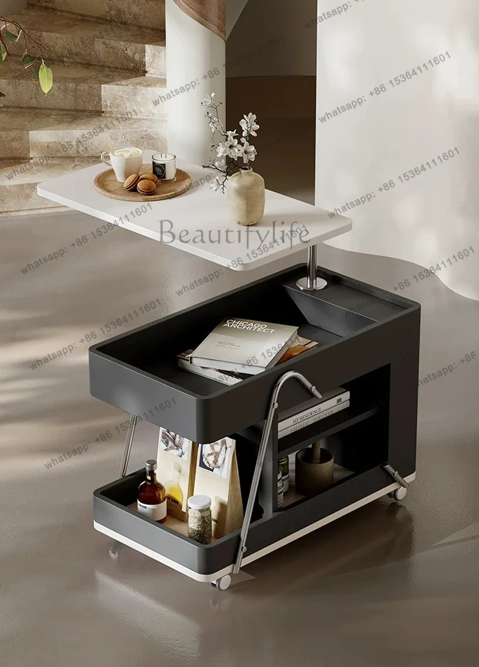 LD modern simple movable lifting light luxury trolley multi-functional coffee table