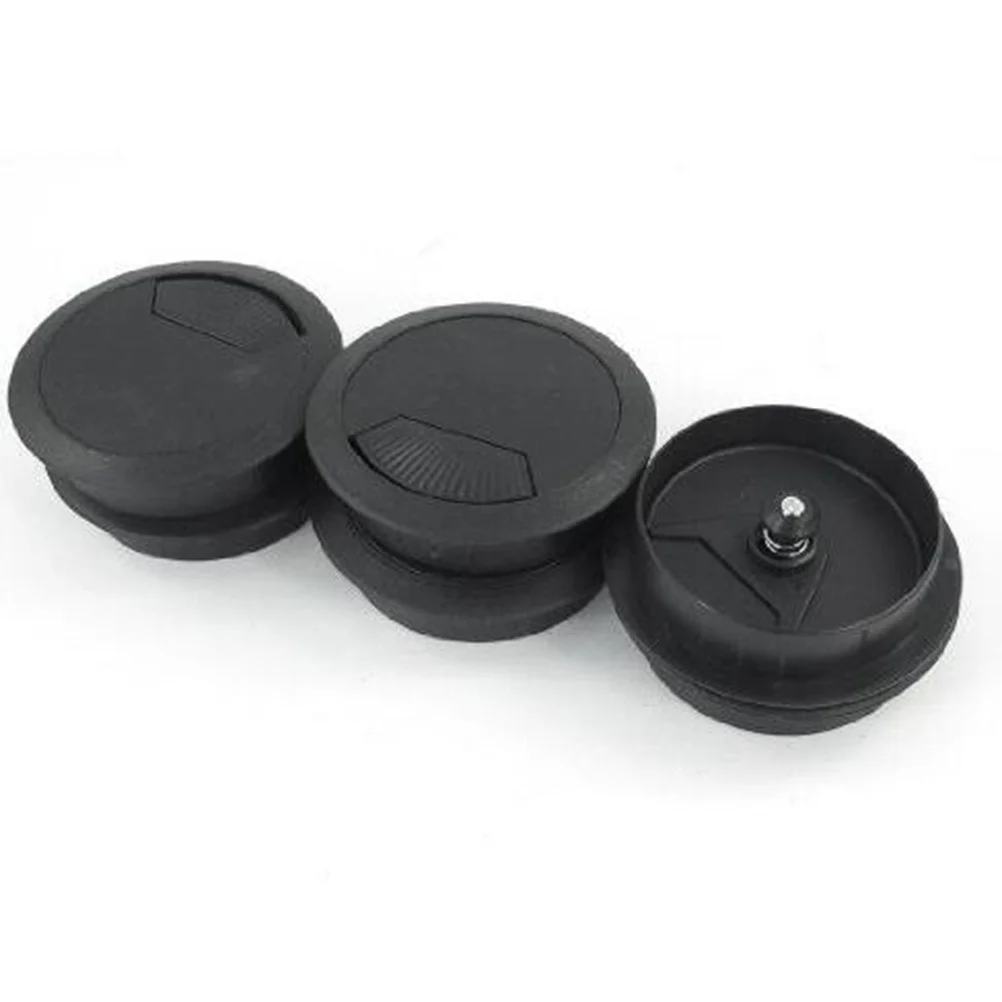 

10pcs Desk Grommet 50Mm Black Round Cable Hole Cover For Office Pc Computer Table Cable Management Accessory Hardware