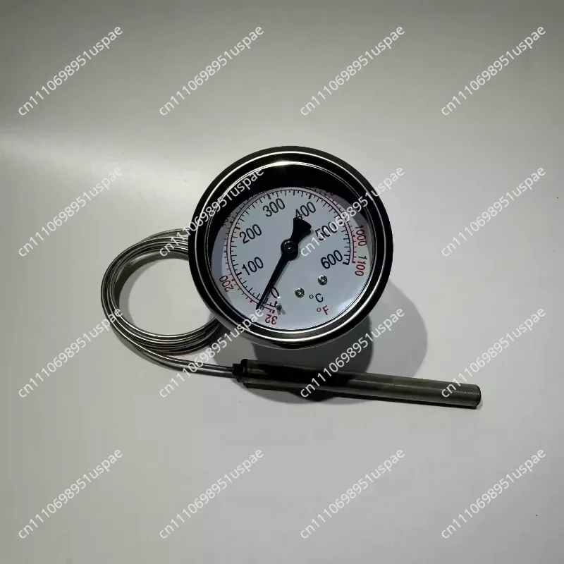 For 500 Degree Pizza Oven 304 Stainless Steel Thermometer Temperature Display Metal Plate Capillary Thermometer High Resistance