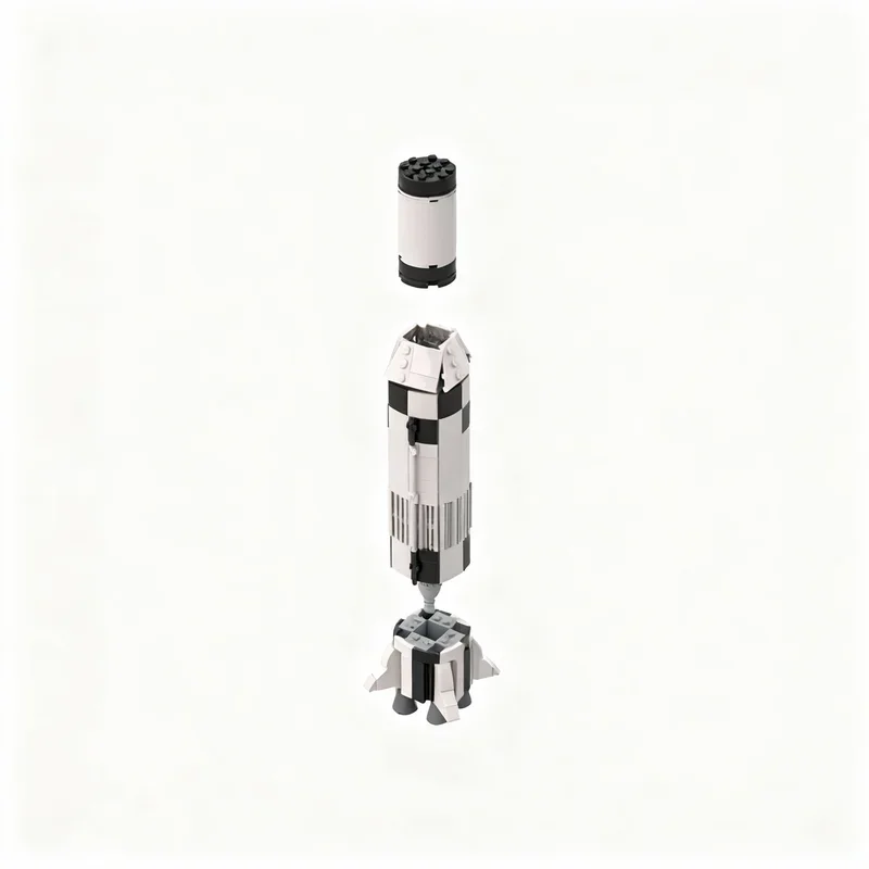 314PCS MOC Space Exploration Saturn V C Model Custom Building Blocks Architecture DIY Assembly Display Gift Collectible Ideas