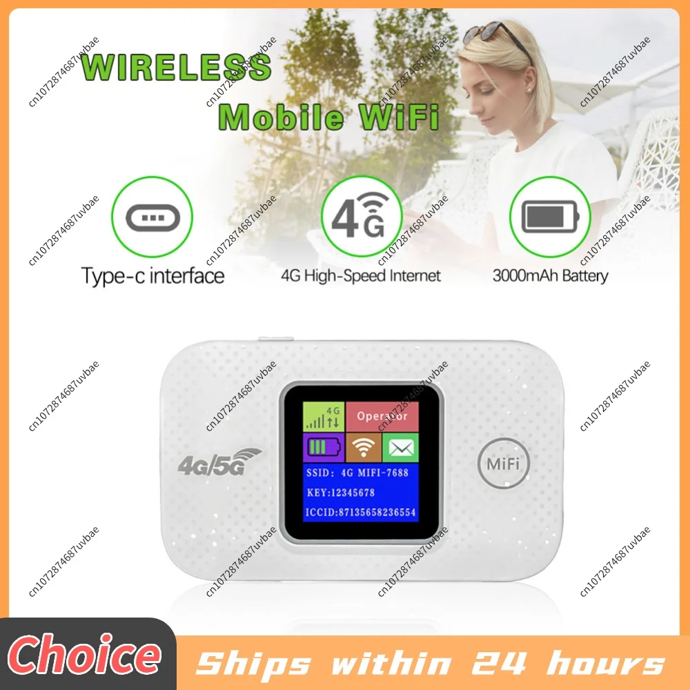 4G LTE Portable WiFi Hotspot 3000mAh 150Mbps Wireless Internet Router with SIM Card Slot Modem Router for Home Office Travel