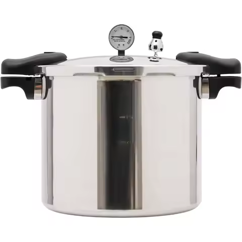 23 Quart Pressure Canner Cooker, 11psi Aluminum Pressure Cooker with Gauge Release Valve 22L Large Capacity Stainless Steel