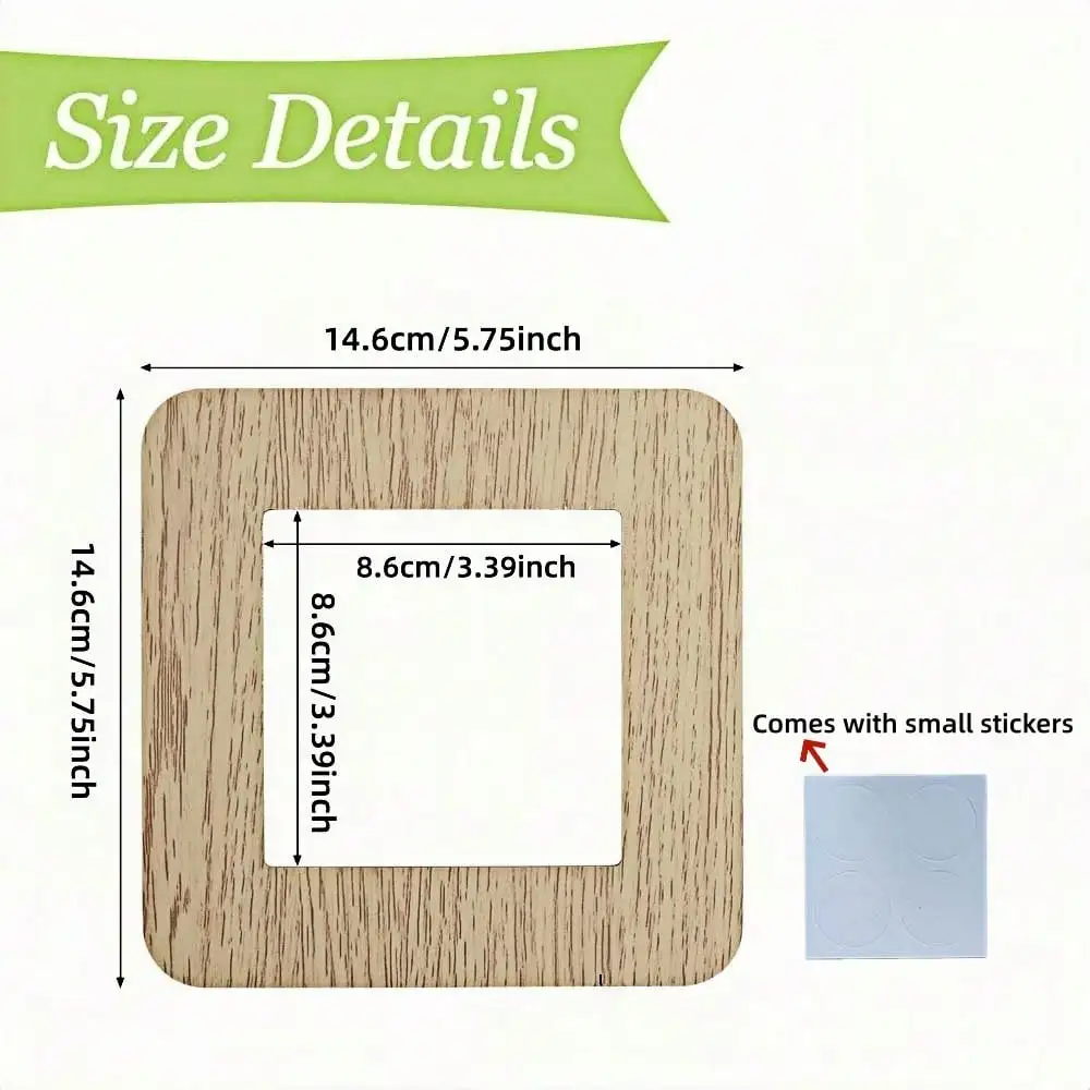 1pc Square Switch Wall Sticker, 14.6x14.6cm Switch Protection Tool, Pre-stuck Decorative Sticker, Easy To Install