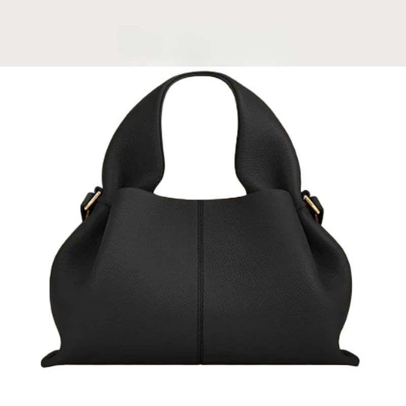 

Genuine leather cloud bag, French niche dumpling bag, European and American retro high-end handbag, crossbody bag