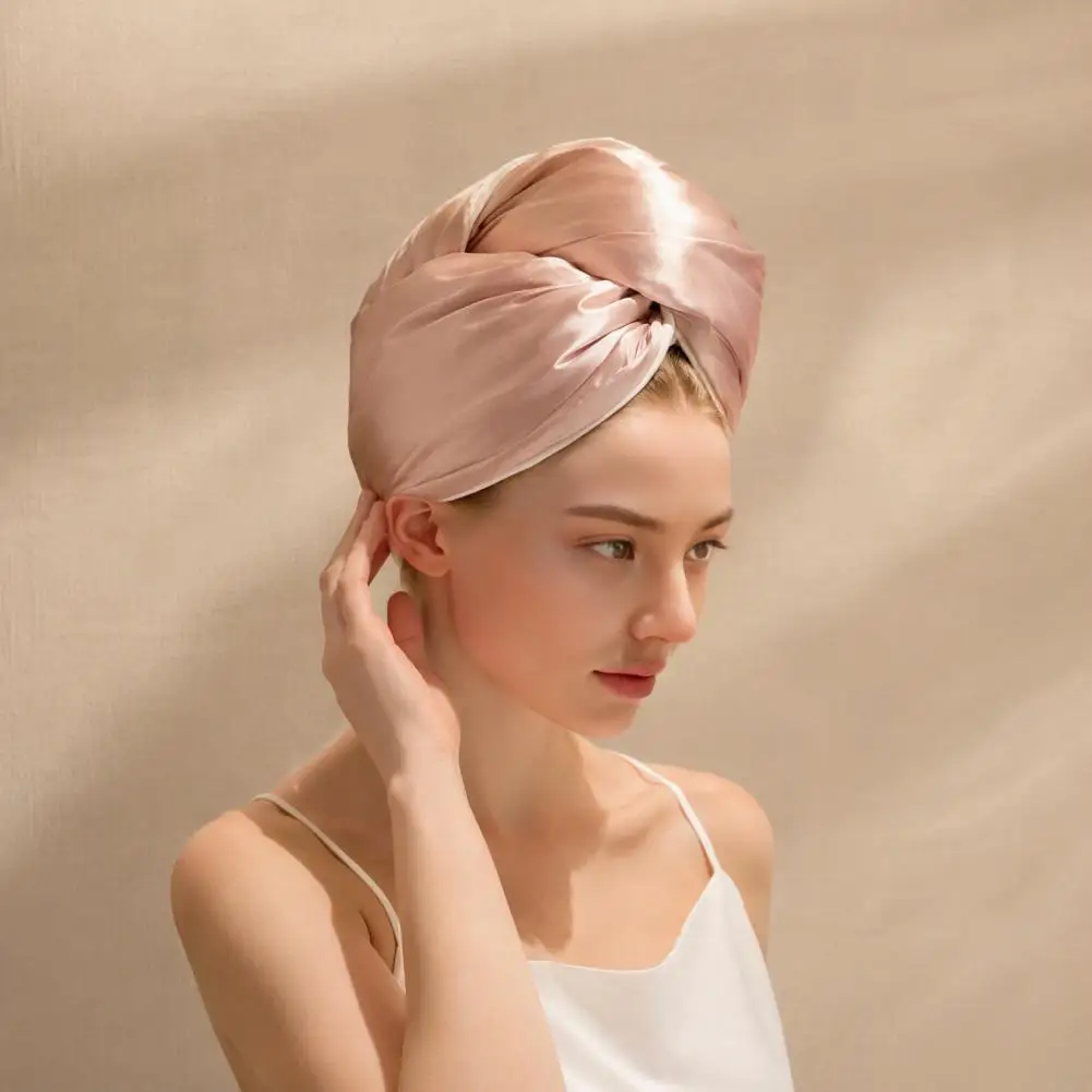 Hair Drying Towel Wrap Microfiber Hair Turban Satin Microfiber Hair Towel Wrap Absorbent Fast Drying Turban Anti-frizz for Curly