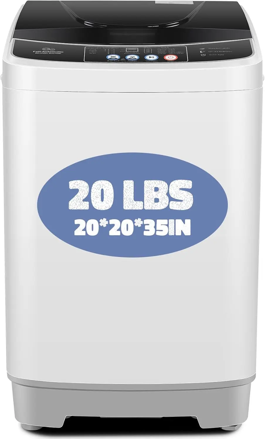 

Portable Washing Machine, 20Lbs Capacity Full-Automatic Portable Washer, 2.8Cu.ft Washer and Dryer Combo with Drain