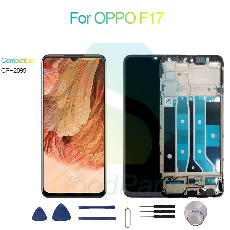 

For OPPO F17 Screen Display Replacement 2400*1080 CPH2095 F17 LCD Touch Digitizer