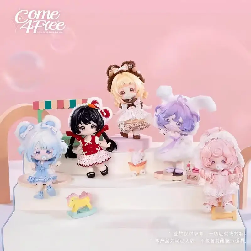 

COME4FREE BJD Doll 1/12 Scale Poseable Dressable Milk Cake Dream Puff Series Blind Box Action Figure Collectible Decoration