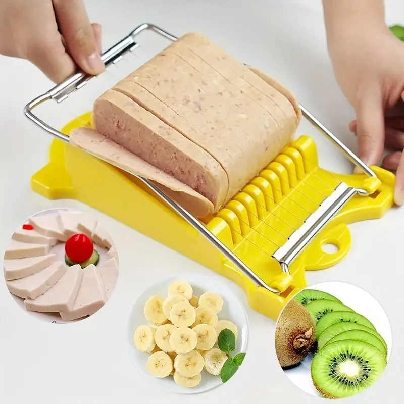 Stainless Steel Lunch Meat, Fruit, Egg, Ham, Cheese Slicer  Kitchen  Gadgets  Sausage  Tofu  Divider Slices Uniform Size