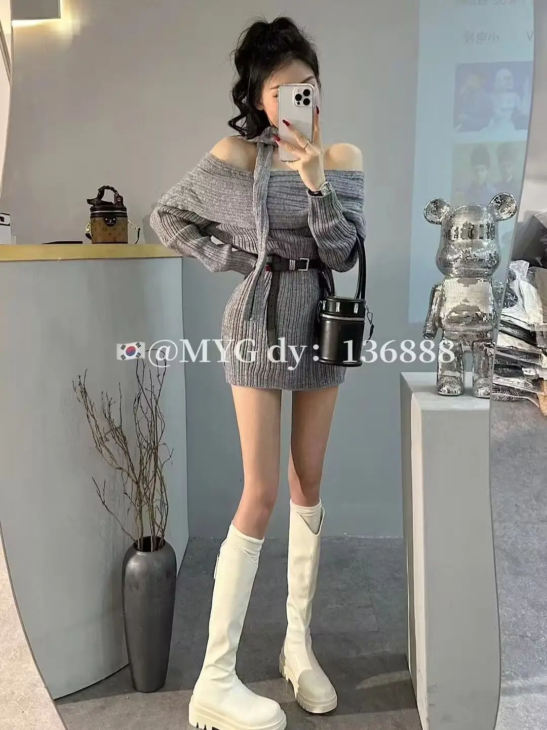 Sweaters Jumpers Pullovers Woman Teen Contrasting Business Look Concert Festival Daily Alternative Rock Band Punk Grunge Y2K Fit view 4