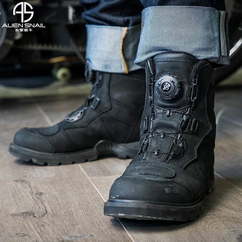 MT-20 Anti-fall Motorcycle Rally Boots MT-10 Leather Waterproof Riding Shoes Knob Design Racing Motorcycle Riding Boots MT-30