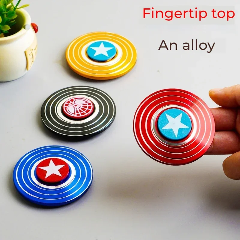Disney Metal Fidget Spinner Anime Spider-Man Captain America Fast Bearing Finger Spin Gyroscope Gift Toy for Kids one piece