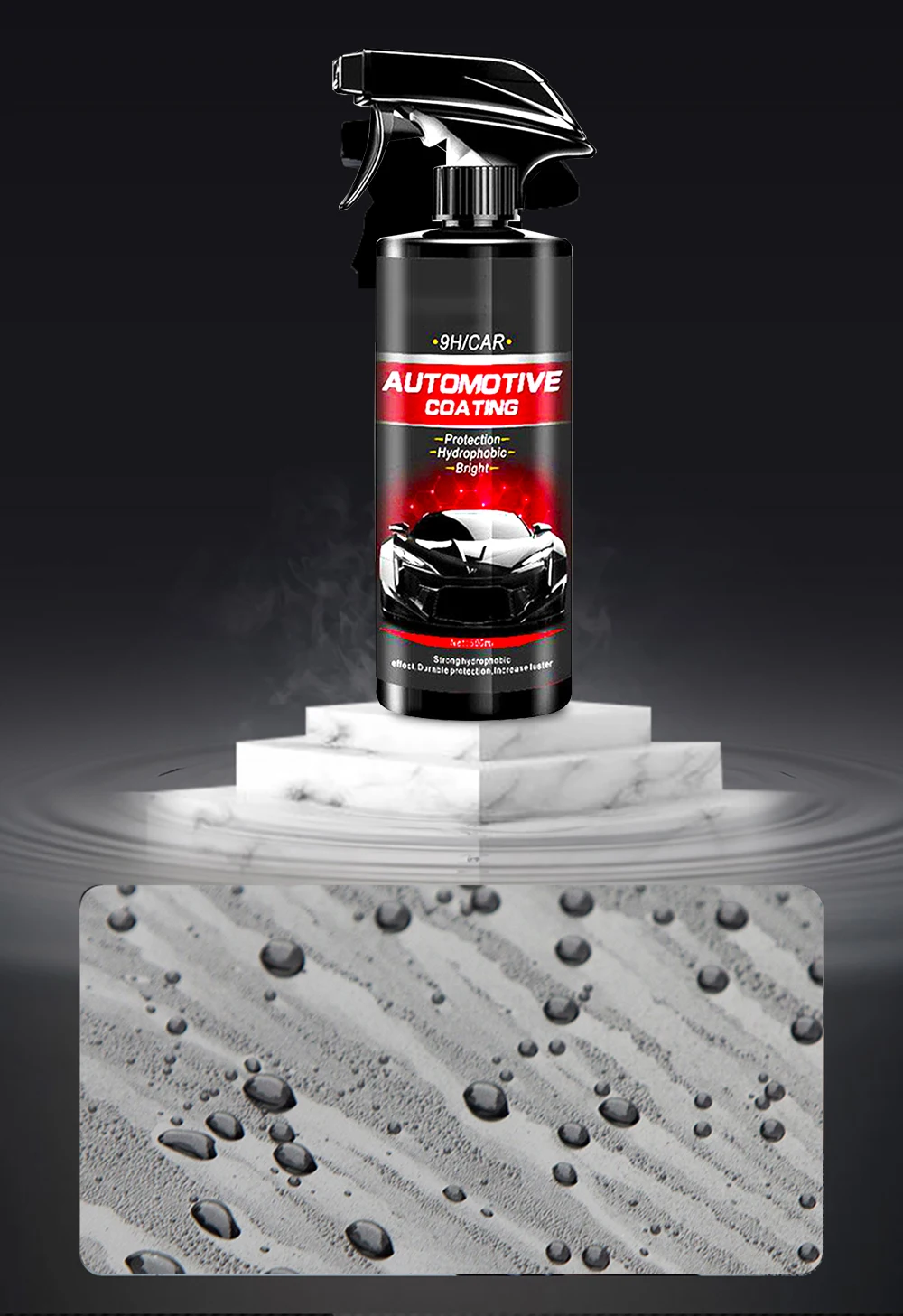Keramik für Autos, beschichtet, 9H Nano, flüssiges Glas, plattiert, Kristall, hydrophob, wasserfest, Polierfarbe, Härtegrad, Kristall-Autopolitur – Detail 8