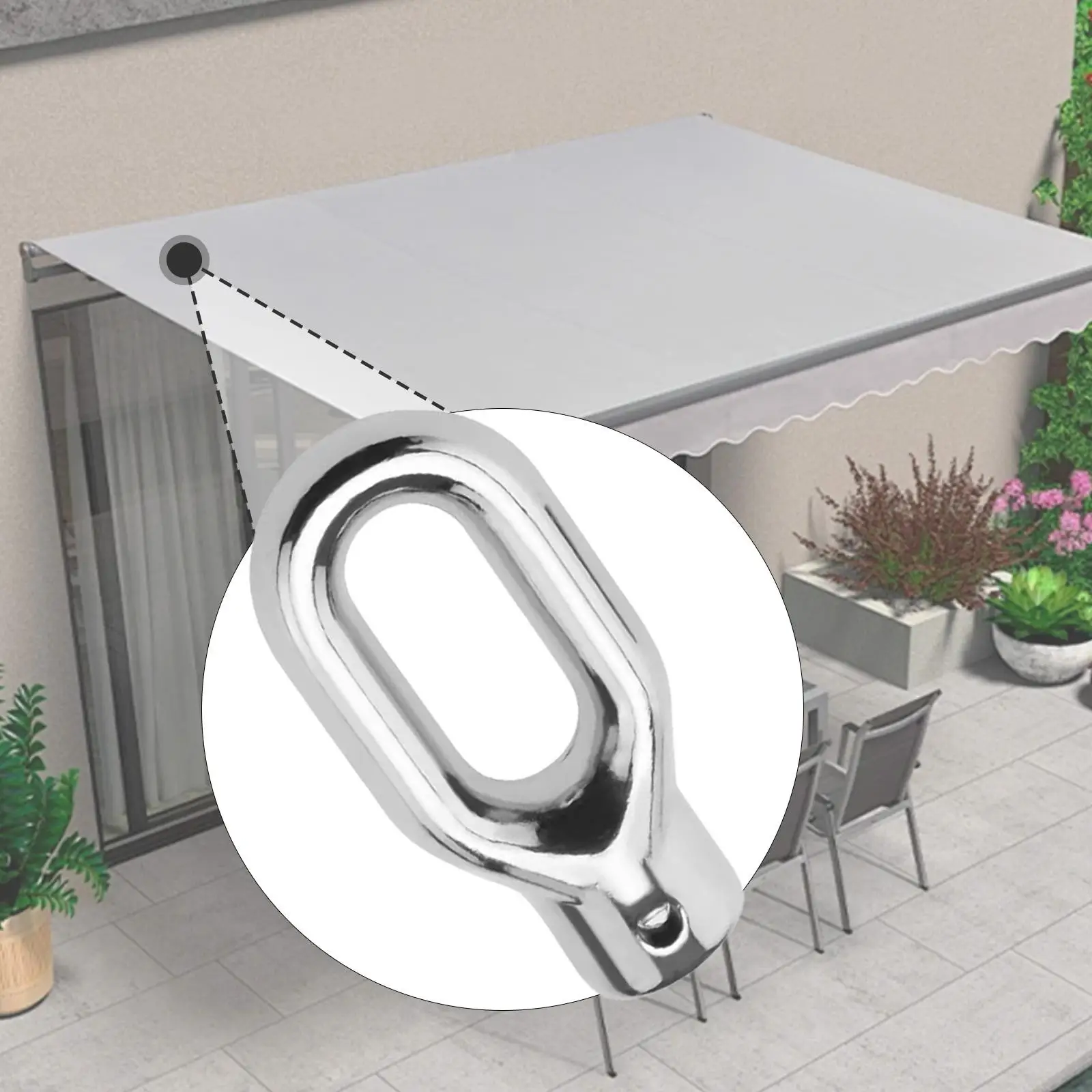 Reparación de piezas de gancho de anillo para toldo, fácil instalación, manivela de mano versátil para toldos, máquina de elevación de toldo, accesorio para dosel de anillo