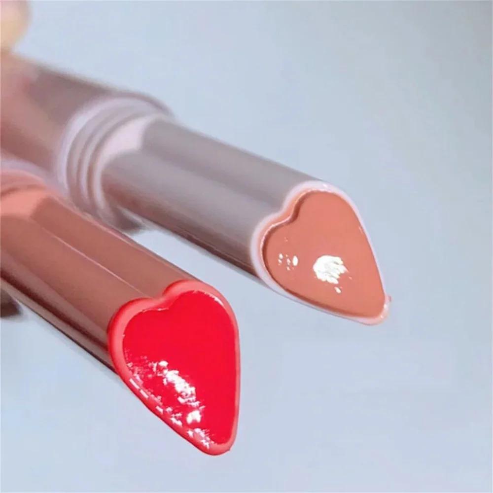 Mirror Lip Glaze Love Shape Lipstick Floral Series Lipstick Moisturizing Lasting Waterproof Lip Gloss Female Beauty Cosmetics