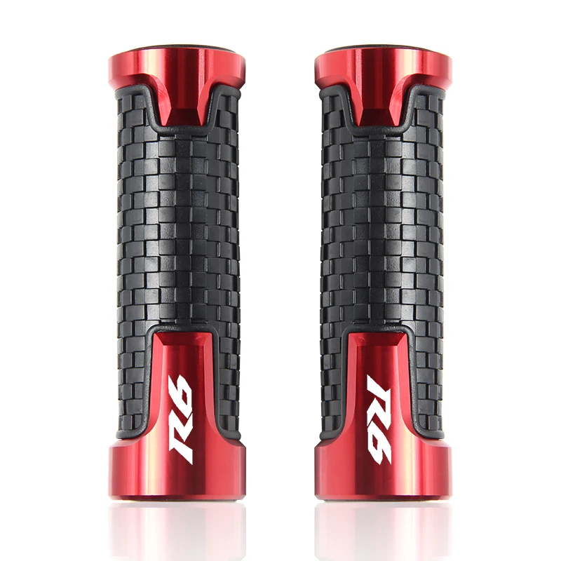 Motorcycle Non Slip Handlebar Grip Throttle CNC Aluminum Rubber Hand Bar Grips For Yamaha YZF R6 R6S Universal Accessories