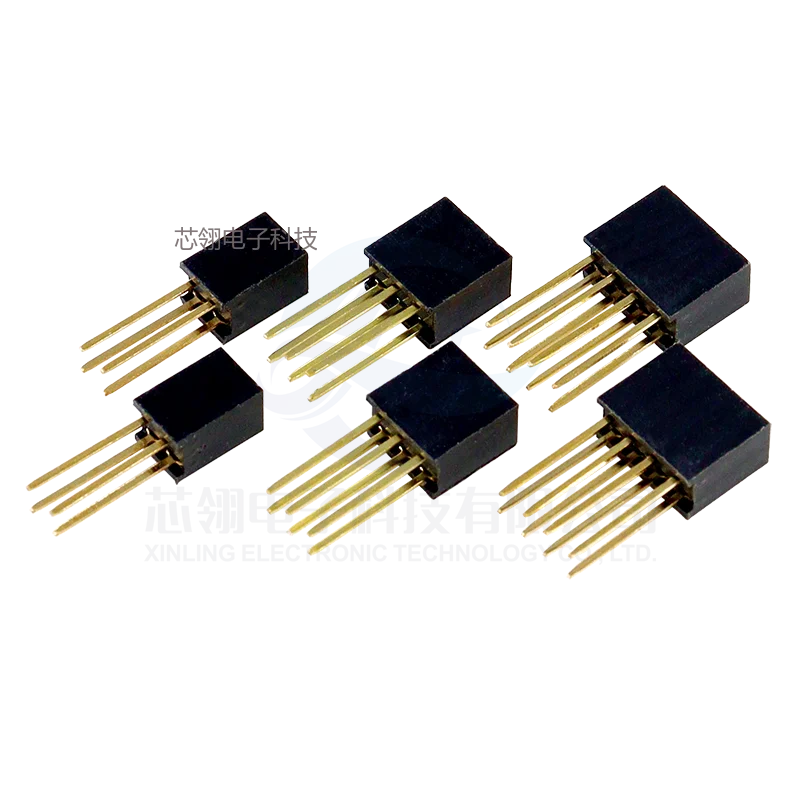 5pcs 2.54mm Double-row extended pin busbar socket 11mm Needle length 2.54mm interval 2*2/3/4/5/6/8/10-40P