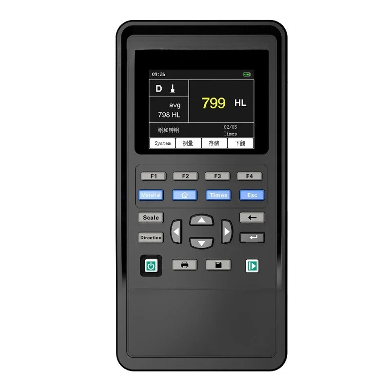Portable handheld hardness tester for Richter measurement, steel cast steel alloy copper metal test can be stored