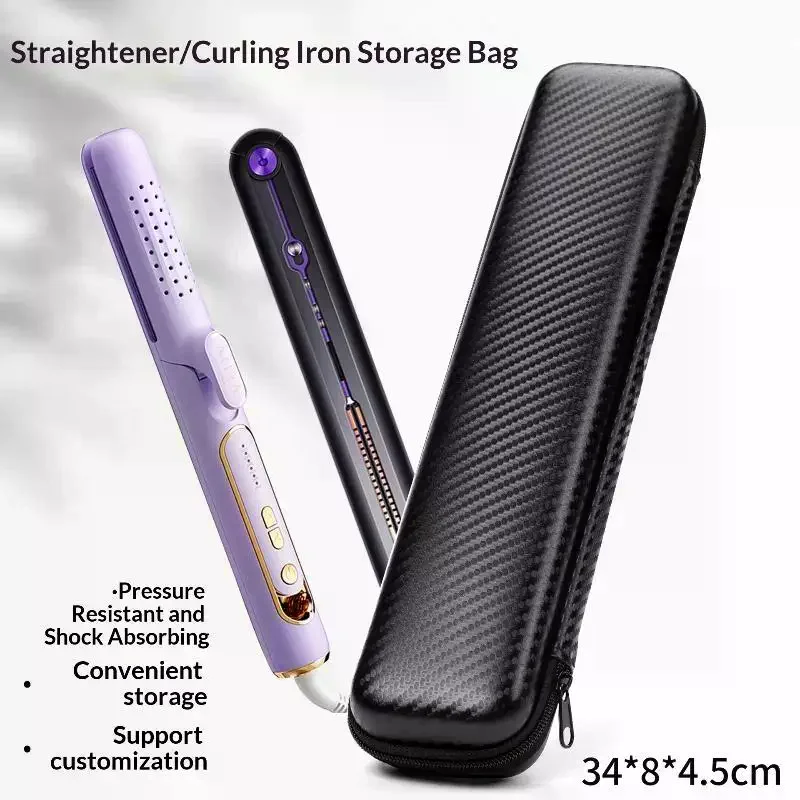 Portable Hair Straightener Storage Bag Curling Iron Storage Container Hair Straightener Protective Travel Carrying Case