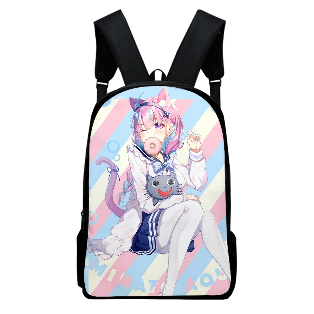 Trendy HOLOLIVE Shirakami Fubuki Notebook Backpacks pupil School Bags 3D Print Oxford Waterproof Boys/Girls Laptop Backpacks