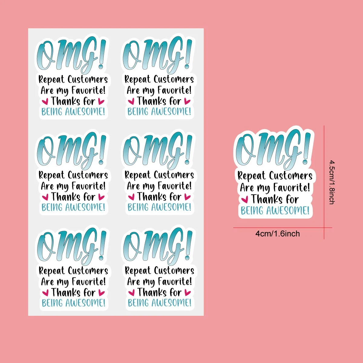 120pcs Cute Business Thank You Stickers, Repeat Customers Appreciation Labels, Envelope Seals for Online Retailers