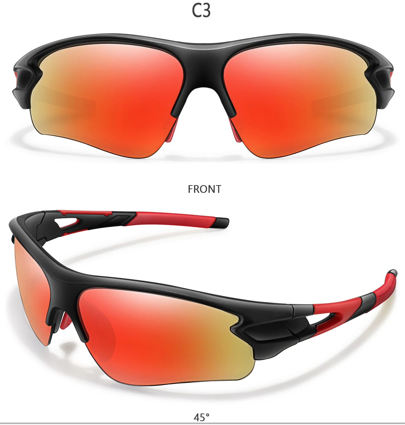 Marke Mode Frauen Männer Sonnenbrille Outdoor Sport Angeln Radfahren Laufen Fahren Brillen Frauen Mode Brille Komfortable Nase – Detail 5