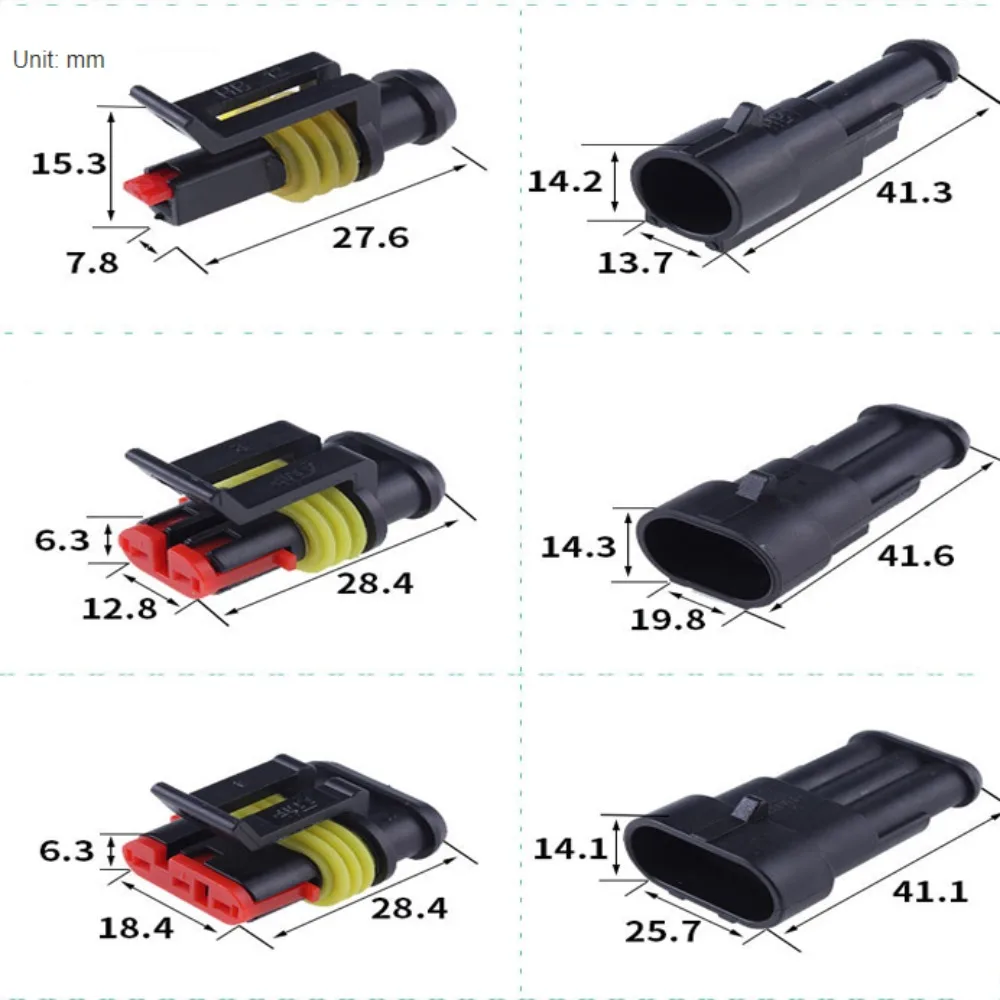 1 2 3 4 5 6 Weg Männlich Männlich & Weiblich 1P 2P 3P 4P 5P Auto Draht Stecker Stecker Kabel Elektrische Stecker Stecker Adapter Draht