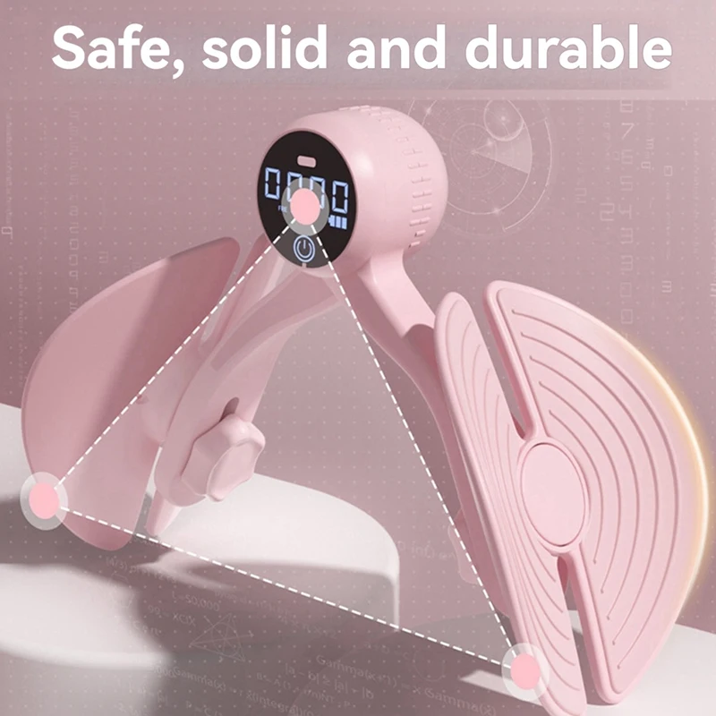 Thigh Master Exerciser With Digital Display, Adjustable Resistance, Rechargeable For Pelvic, Arm, Leg Workouts