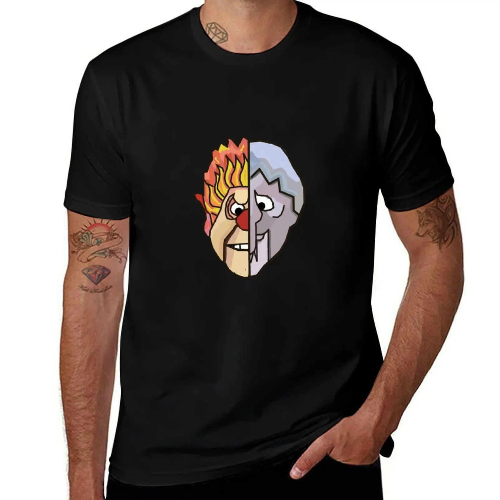 Heat/Snow Miser T-Shirt Basic Crew Neck Short Sleeve Top T-Shirt