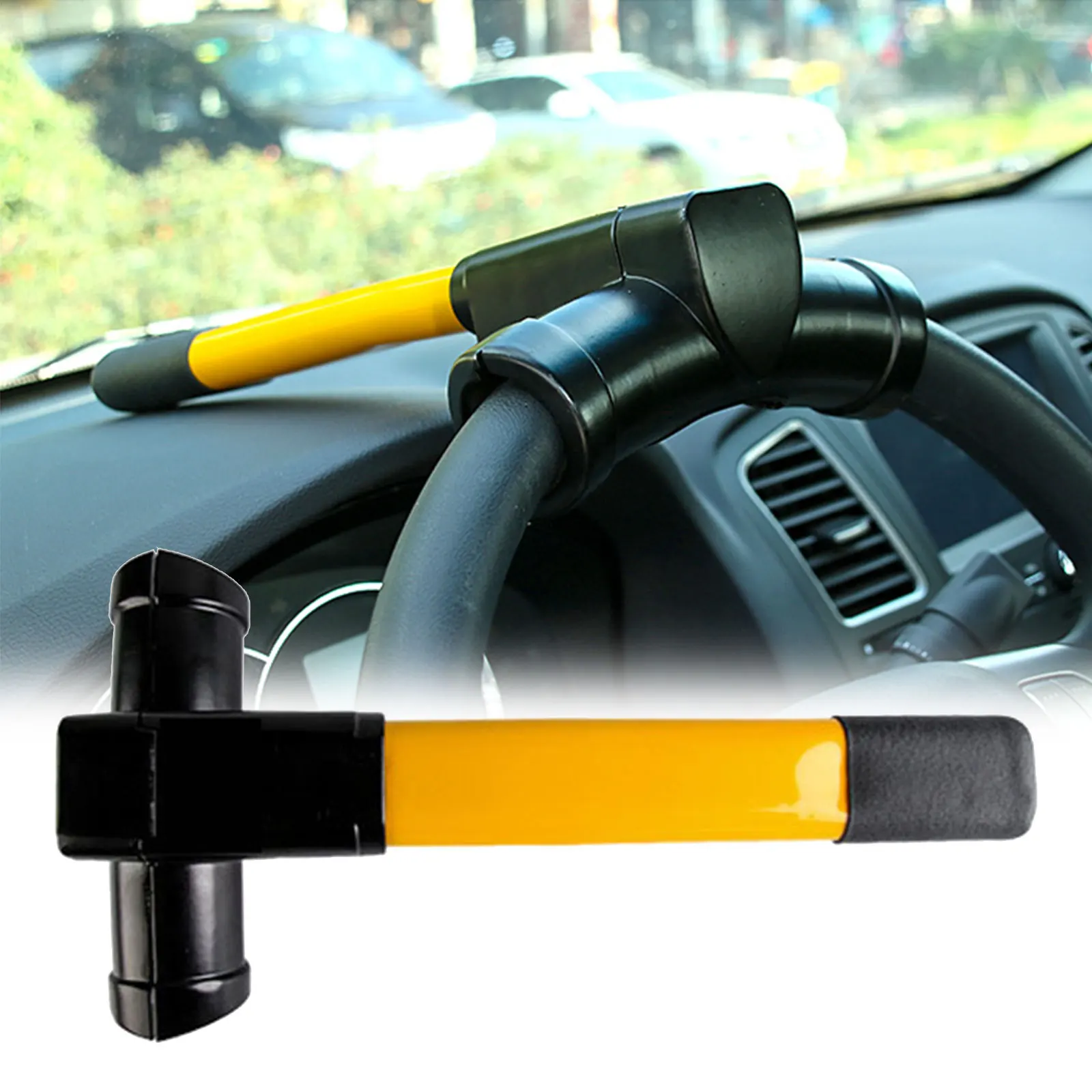 Car Steering Wheel Lock Heavy Duty Stainless Lock Universal Anti-theft Car/Van Security Rotary Enhance Automobile Security