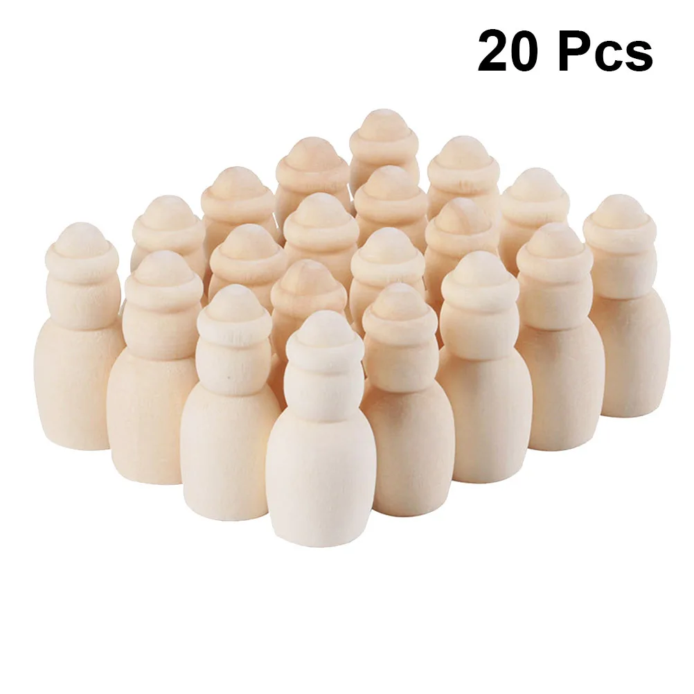 20Pcs Colorful Mini Wooden Ornaments DIY Doodle Crafts for Kids Handmade Art Projects Home Decor Wall Window Table Decoration