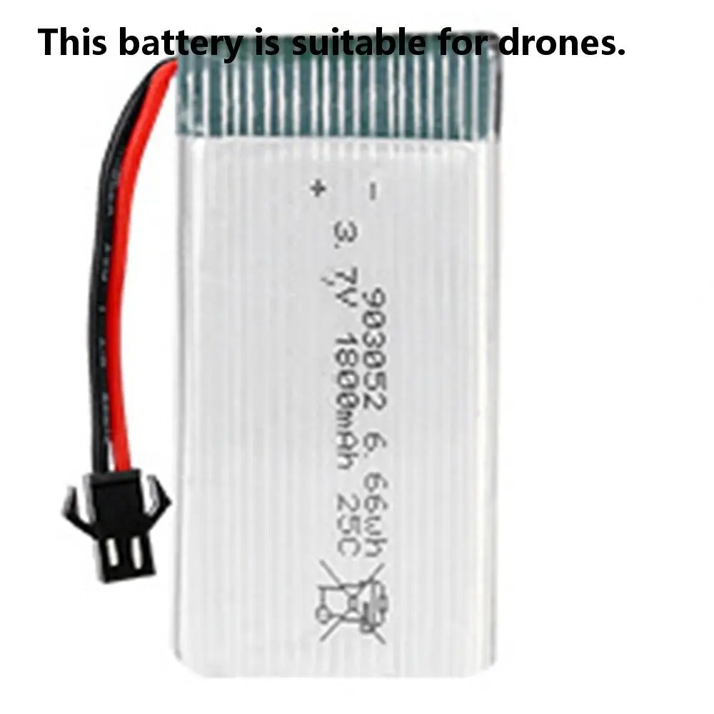 Rechargeable 3.7V 903052 20C 1800Mah Li-Polymer Li Battery For Quadcopter Mirco Helicopter X4/H107D Photography Drones X5SW