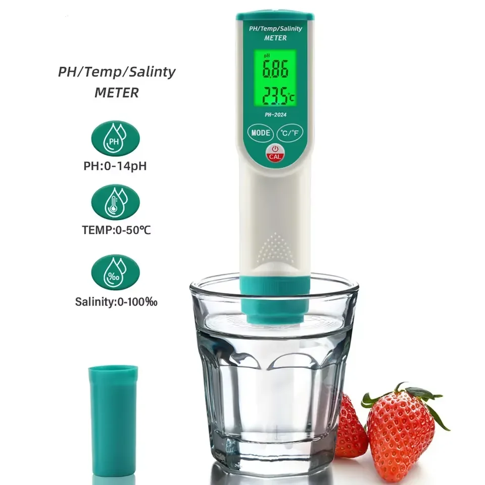 ECO Pen Type Multi-Parameter Digital Water Quality Meter Measure pH mV TDS EC Salinity For Aquariums Beverage Hydroponics Pool