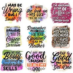Colorful Life Letter Heat Transfer DIY for Bag Clothes Iron on Transfers T Shirt Thermo Stickers Personalised Tops iron on Patch