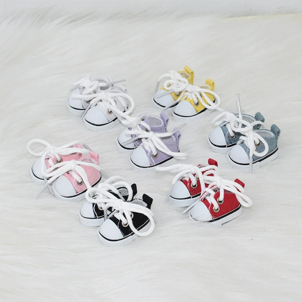(Seulement chaussures) pour LABUBU 17 cm poupées en coton chaussures en toile de coton jouets chaussures de sport décontractées accessoires de poupées pour tenues labubu
