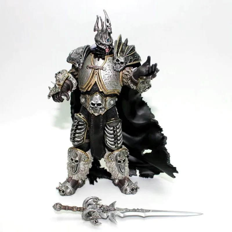 18CM WOW Fall of The Lich King Arthas Sylvanas Model Toy PVC Archery Queen World Of Warcraft Dota Menethil Action Figure Statue