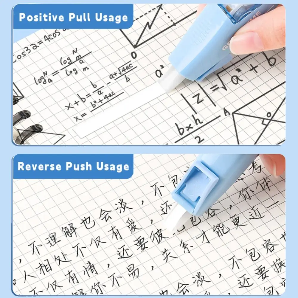 6PCS/Set Silent Correction Tape Gradient Color Large Capacity Silent Coating Tape Pen Shape Correction Stationery