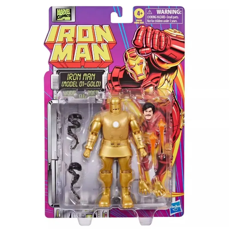 Marvel Legends mainan hadiah ulang tahun anak, pahlawan baja gadis Hock MK20 cambuk Hasbro tangan dapat melakukan model untuk anak laki-laki dan perempuan