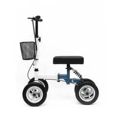 New Design Steel All Terrain scooter Rehabilitation steerable adjustable 4 wheels Knee Walker for Injury Foot